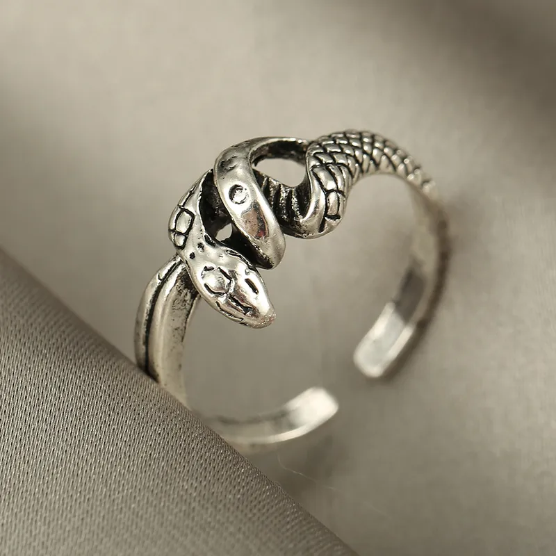 Antique Snake-Shaped Adjustable Ring